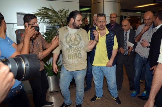 بالفيديو استقبال ضخم لسلطان الطرب جورج وسوف في مطار القاهرة 2014