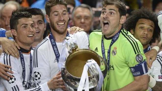 صور فرحة لاعبي ريال مدريد بلقب دوري أبطال أوروبا للمرة العاشرة 2014