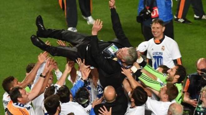 صور فرحة لاعبي ريال مدريد بلقب دوري أبطال أوروبا للمرة العاشرة 2014