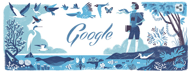 صور شعار جوجل وهو يحتفل بذكرى ميلاد راشيل كارسون 2014