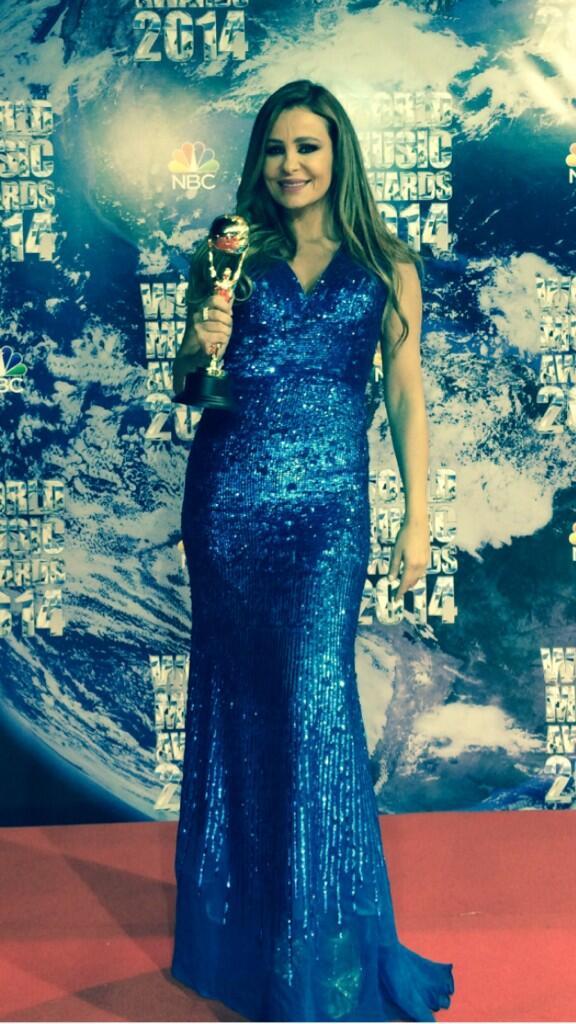 صور كارول سماحة في حفل World Music Awards 2014