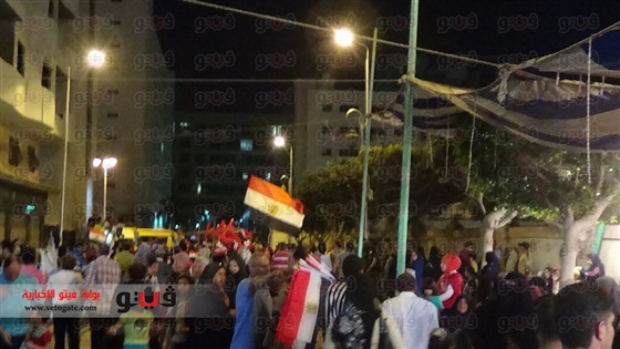 صور احتفال وفرحة المصريين بفوز السيسي في ميدان الشهداء في بورسعيد 2014