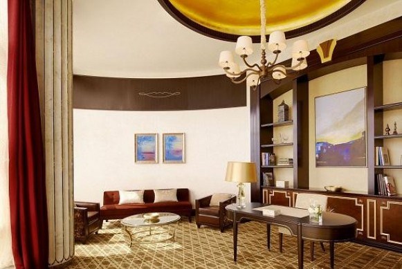 صور أول جناح فندقي معلق في العالم بأبوظبي 2014