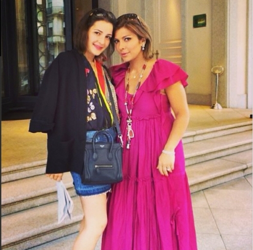 صور أصالة نصري مع ابنتها شام في ايطاليا 2014