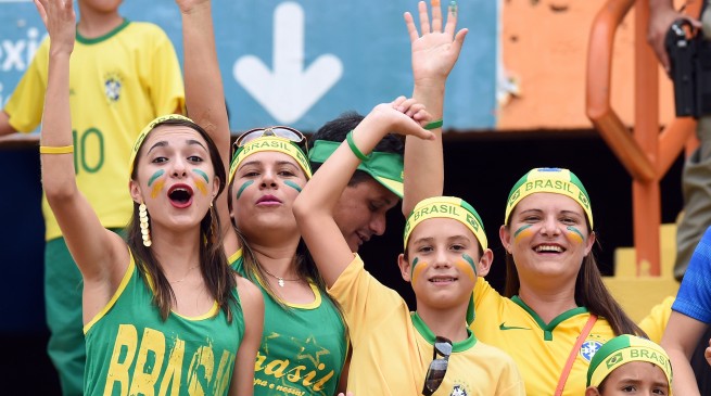 صور مشجعي منتخب السامبا في كأس العالم 2014 , صور مشجعات المنتخب البرازيلي 2014