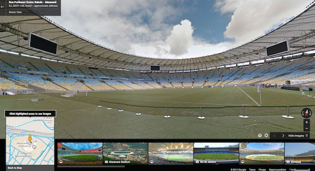 صور ملاعب مونديال كاس العالم 2014 بالبرازيل باستخدام خرائط جوجل