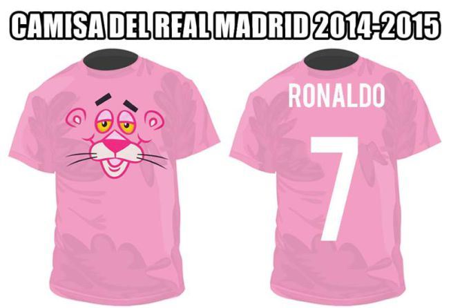 صور مضحكة على قميص ريال مدريد الزهري 2014 , الجماهير الرياضية تسخر من قميص ريال مدريد باللون الزهري 2014