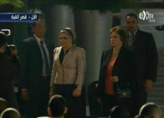 صور انتصار زوجة الرئيس عبد الفتاح السيسي 2015 , صور الرئيس عبد الفتاح السيسي مع زوجته 2015
