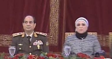 صور انتصار زوجة الرئيس عبد الفتاح السيسي 2015 , صور الرئيس عبد الفتاح السيسي مع زوجته 2015
