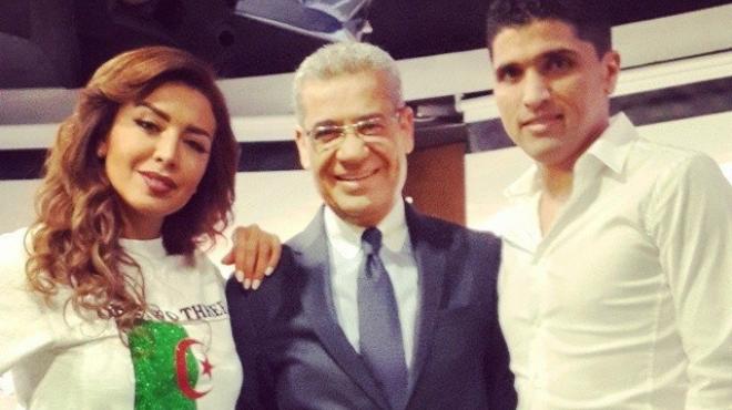 بالصور أمل بوشوشة تشجع المنتخب الجزائري في كأس العالم 2014