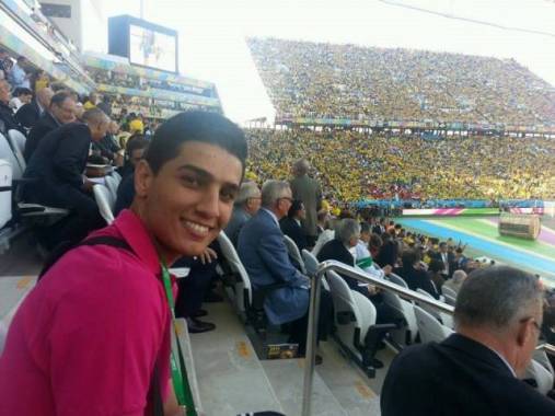 صور محمد عساف في مباراة البرازيل وكرواتيا كأس العالم 2014