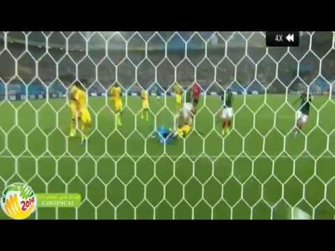 بالفيديو هدف المسكيك الاول بيرالتا في مباراة الكاميرون اليوم 13-6-2014