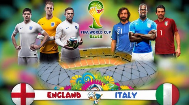 رسميا تشكيلة مباراة إيطاليا وانجلترا اليوم السبت 14-6-2014