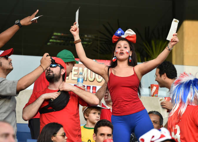 صور بنات تشيلي في كأس العالم 2014 , صور مشجعات تشيلي في كأس العالم 2014