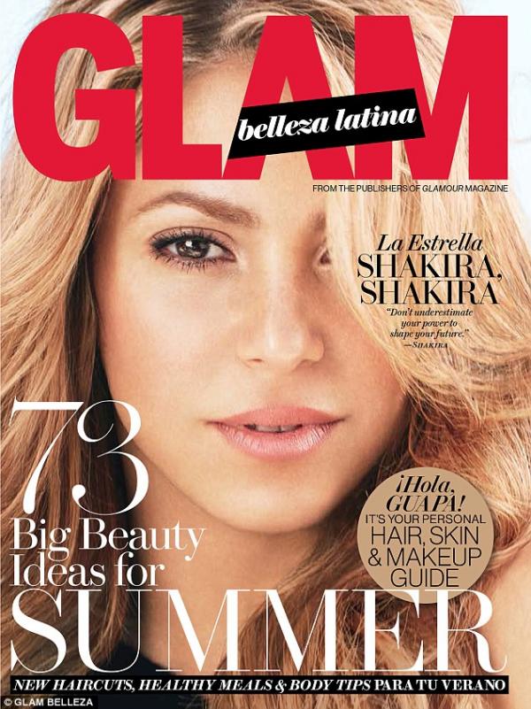 صور شاكيرا على مجلة Glam Belleza اللاتينية صيف 2014