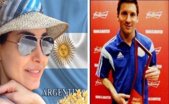 بالصور يارا تشجع المنتخب الأرجنتيني في كأس العالم 2014