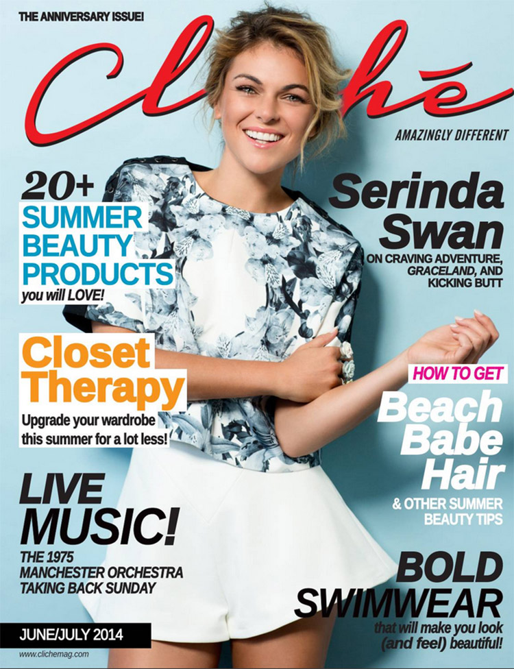 صور سيريندا سوان على مجلة Cliche Magazine يونيو 2014