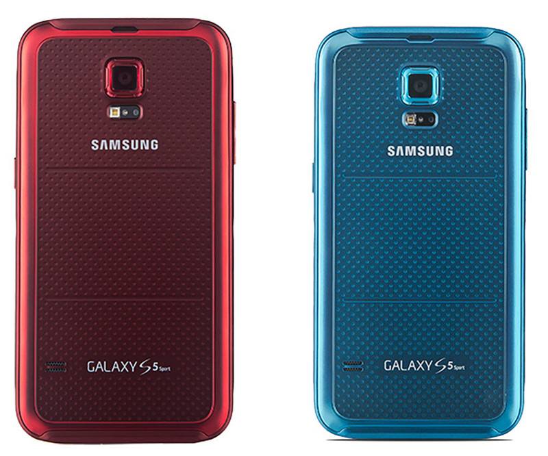 صورة هاتف سامسونج جالكسي اس 5 سبورت باللون الازرق والاحمر , مواصفات Galaxy S5 Sport
