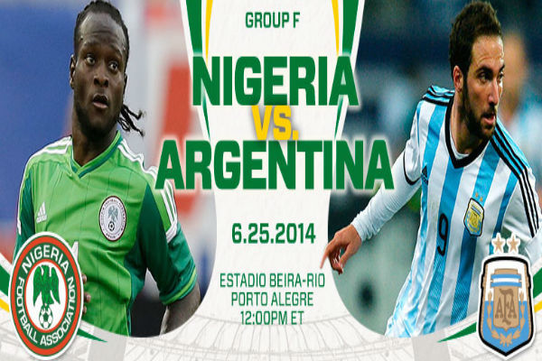 توقيت مباراة الأرجنتين ونيجيريا مع القنوات الناقله اليوم الاربعاء 25/6/2014