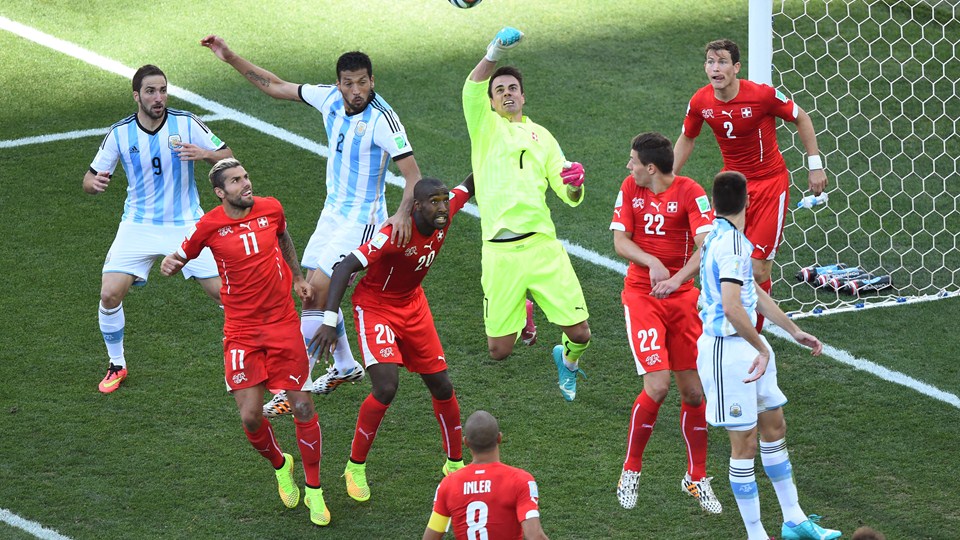 صور مباراة الارجنتين وسويسرا في كأس العالم اليوم 1-7-2014