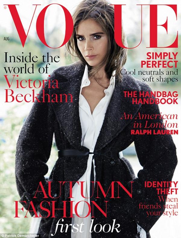 صور فيكتوريا بيكهام على مجلة Vogue البريطانية آب/أغسطس 2014