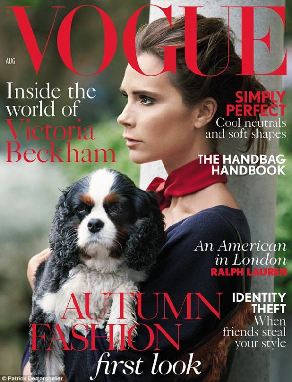 صور فيكتوريا بيكهام على مجلة Vogue البريطانية آب/أغسطس 2014
