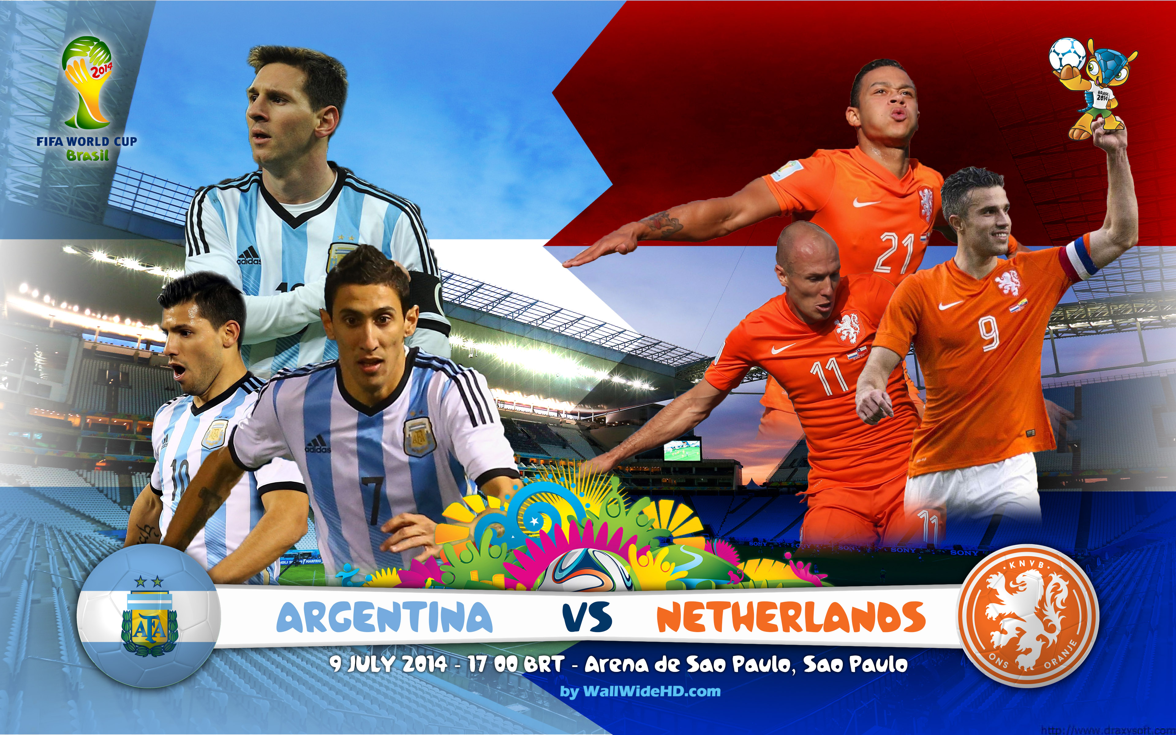 عاجل تشكيلة الأرجنتين وهولندا في كأس العالم اليوم 2014