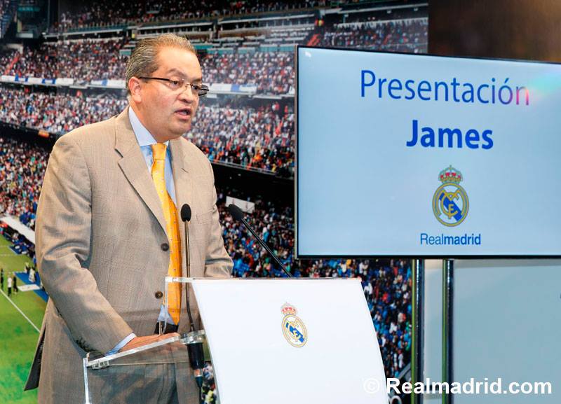 صور حفل تقديم جيمس رودريجيز في ريال مدريد 2014 ، صور جيمس رودريجيز بقميص ريال مدريد 2015