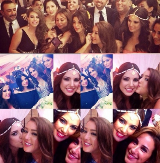 صور درة التونسية في حفل زفاف هنادي ابنة فيفي عبده 2014