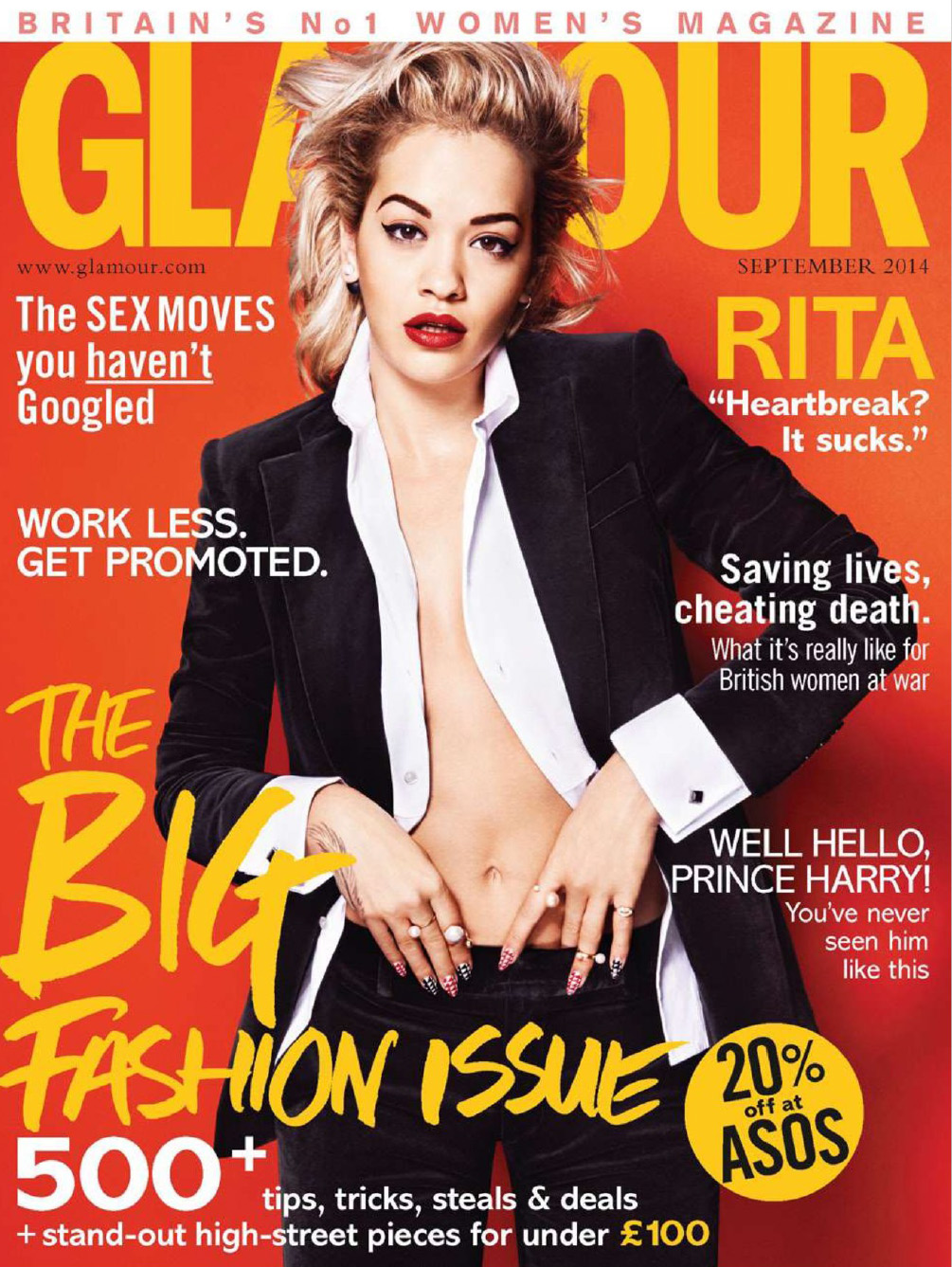 صور ريتا أورا على مجلة Glamour المملكة المتحدة سبتمبر 2014