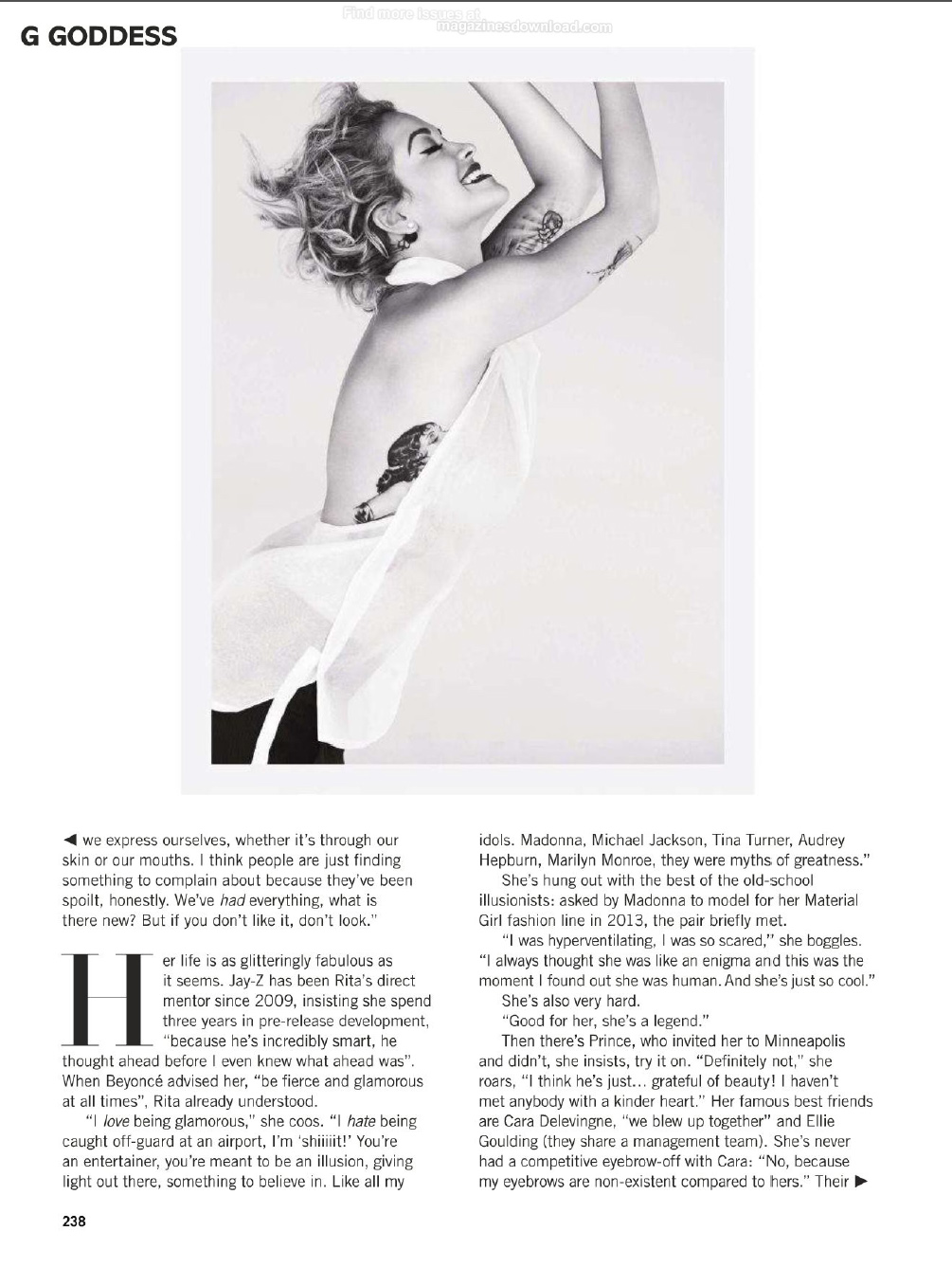 صور ريتا أورا على مجلة Glamour المملكة المتحدة سبتمبر 2014