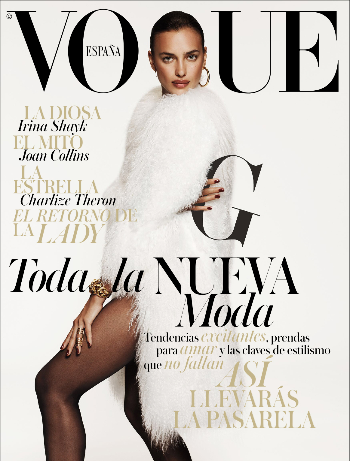 صور إيرينا شايك على غلاف مجلة vogue اسبانيا سبتمبر 2014