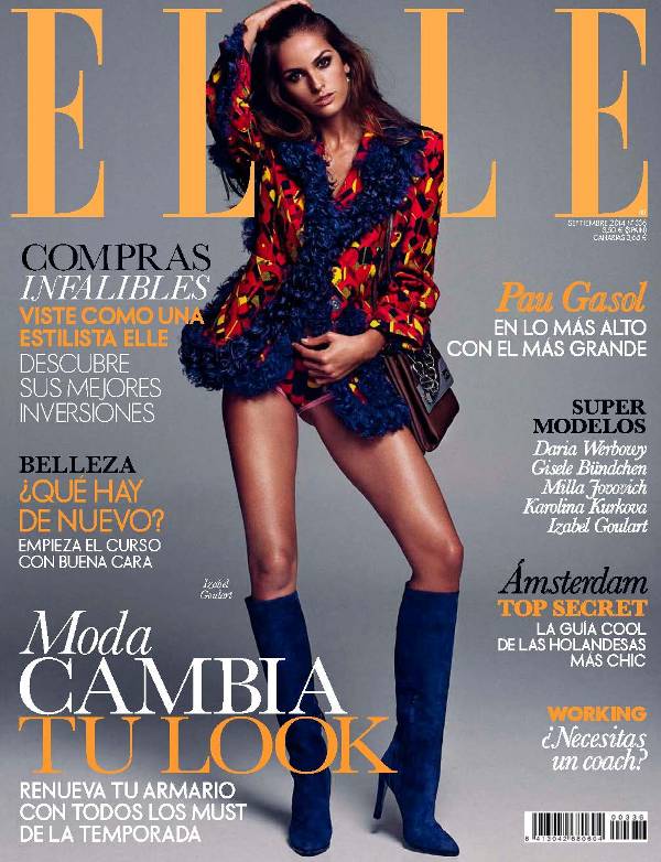 صور إيزابيل جولارت على غلاف مجلة elle اسبانيا سبتمبر 2014