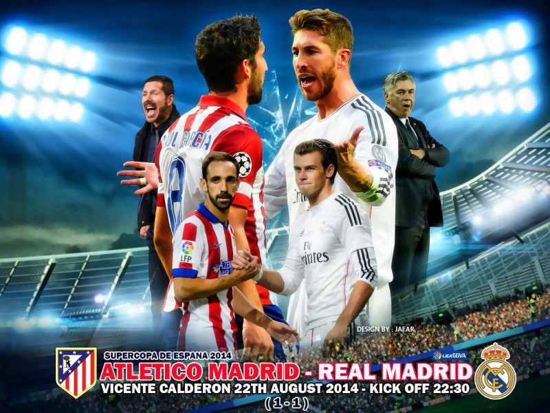 تشكيلة مباراة ريال مدريد وأتليتيكو مدريد اليوم الجمعة 22-8-2014 السوبر الإسباني