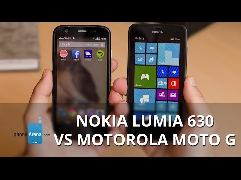 بالفيديو مقارنة بين هاتفي Nokia Lumia 630 و Motorola Moto G من حيث المواصفات والخصائص