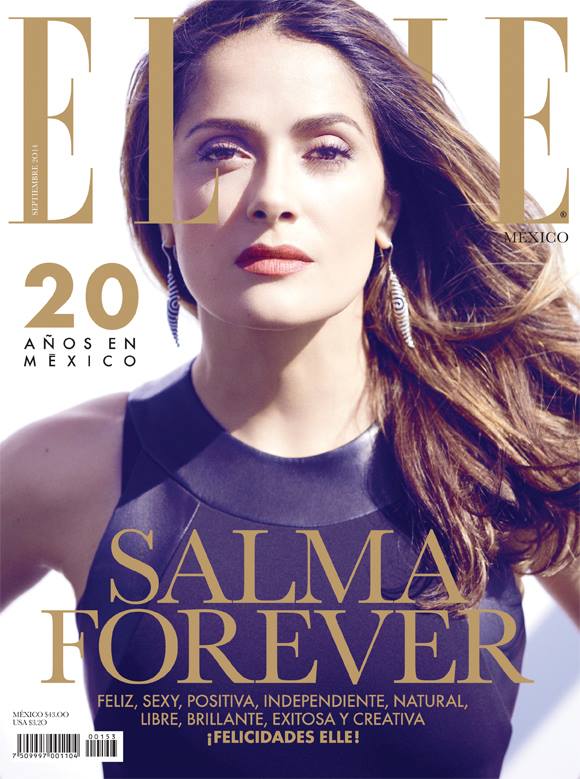 صور سلمى حايك على غلاف مجلة ايل المكسيك سبتمبر 2014