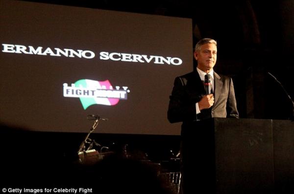 صور جورج كلوني وأمل علم الدين في حفل Celebrity Fight Night الخيري