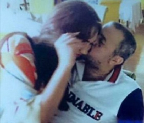 صور جورج وسوف وهو يقبل زوجته القطرية ندى زيان 2014