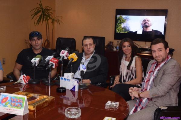 صور احتفال أبطال فيلم الجزيرة 2 في مكتب المنتج هشام عبد الخالق 2014