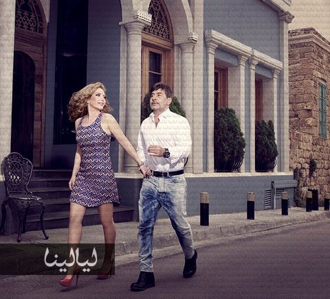 صور سلافة معمار وعابد فهد على مجلة ليالينا 2014