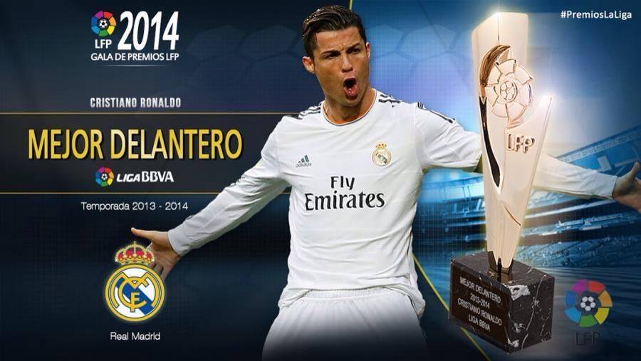 كريستيانو رونالدو يحصل على جائزة أفضل لاعب في الدوري الإسباني لموسم 2013/2014