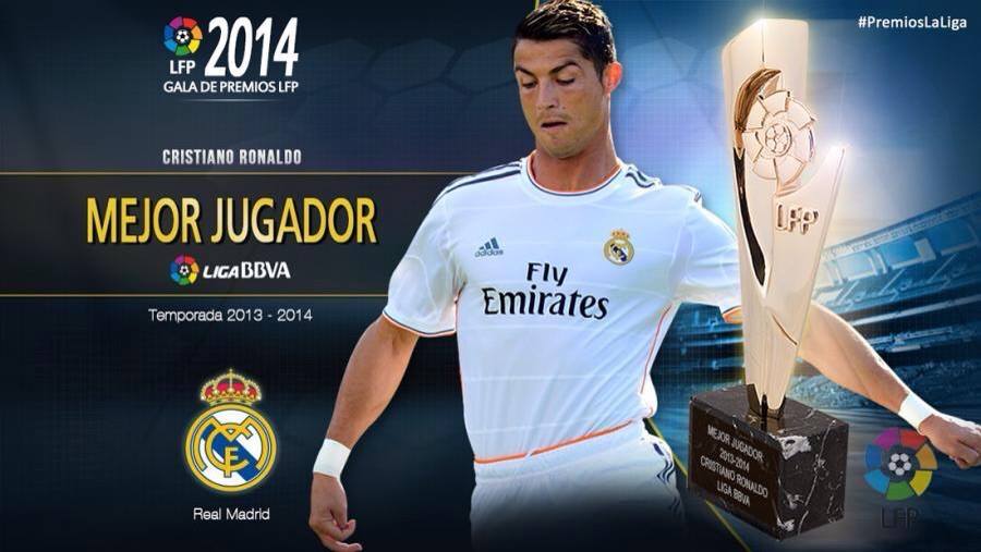 كريستيانو رونالدو يحصل على جائزة أفضل لاعب في الدوري الإسباني لموسم 2013/2014