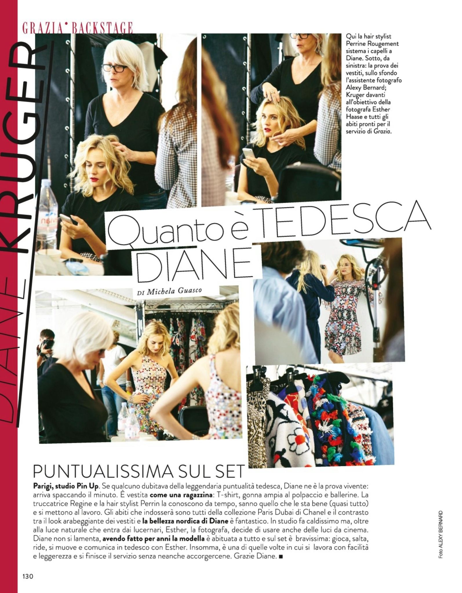 صور ديان كروغر على مجلة غراتسيا إيطاليا 29 أكتوبر 2014