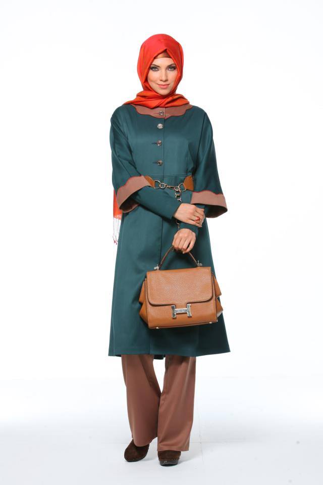 صور أزياء وملابس تركية للمحجبات خريف وشتاء 2014/2015