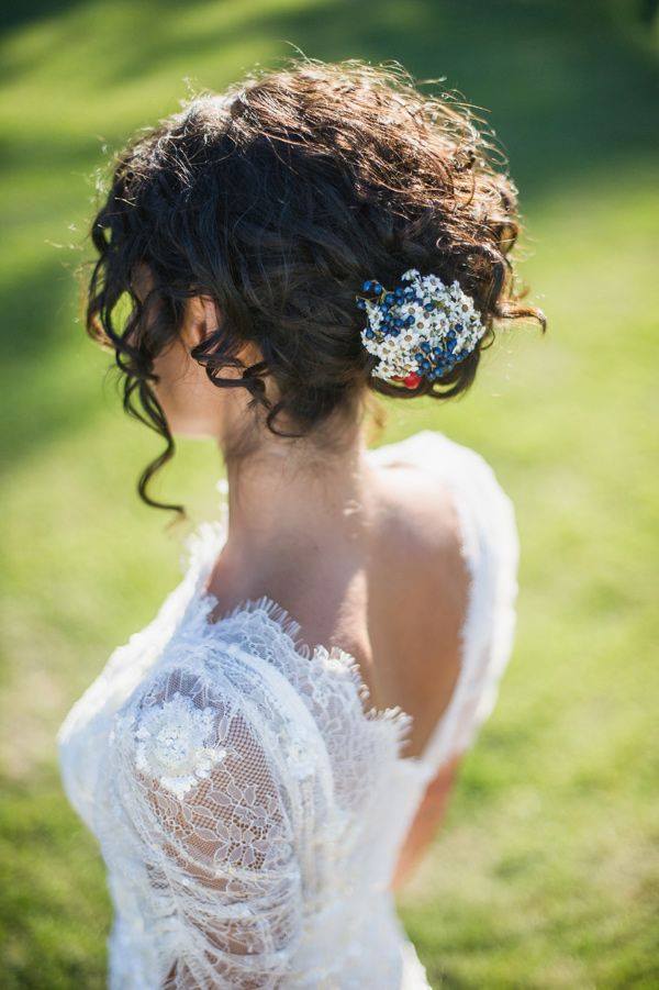 صور تسريحات وقصات شعر مموجة لعروس 2015