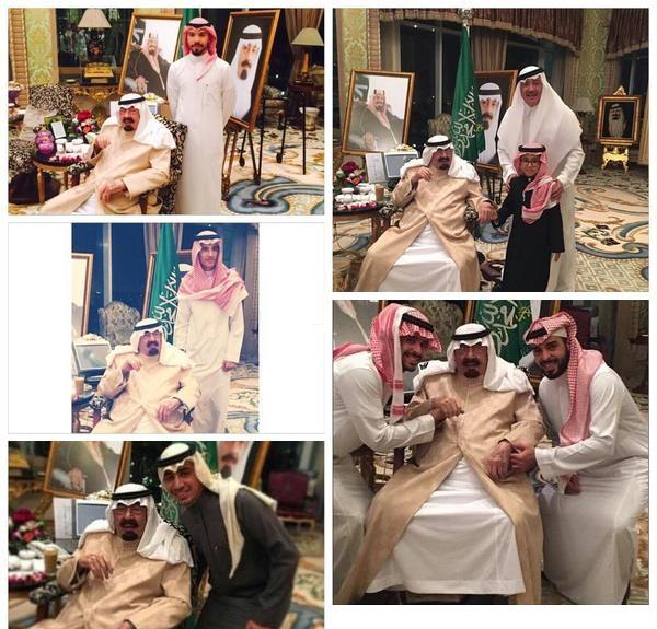 صور خادم الحرمين الشريفين مع أبنائه وأحفاده