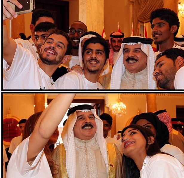 صور سليفي مع ملك البحرين حمد بن عيسى آل خليفة