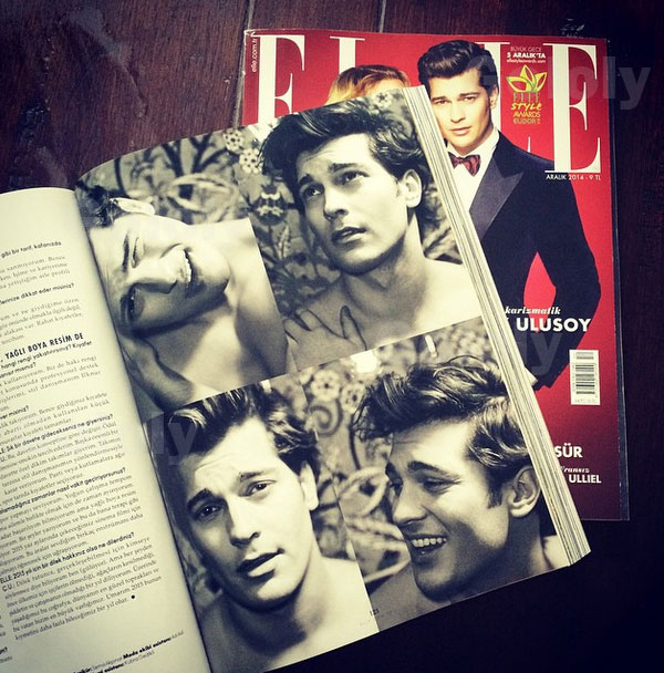 صور شآتاي أولسوي على غلاف مجلة ELLe التركية ديسمبر 2014