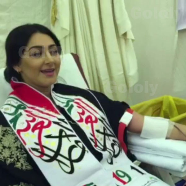 صور هيفاء حسين في حملة دمي لوطني بدبي