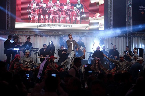 صور محمد عساف في حفلة توديع المنتخب الفلسطيني 2014